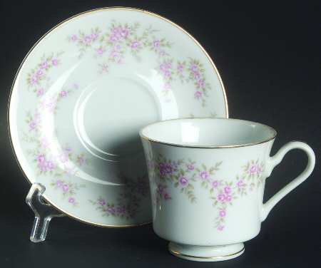 April Rose Footed Cup & Saucer Set