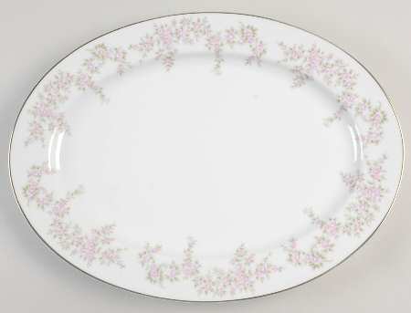April Rose 16" Oval Serving Platter