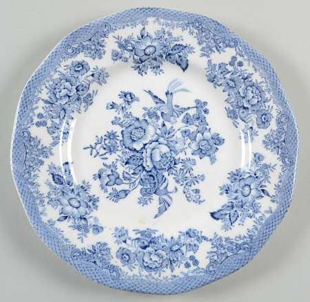 Asiatic Pheasants Blue Bread & Butter Plate