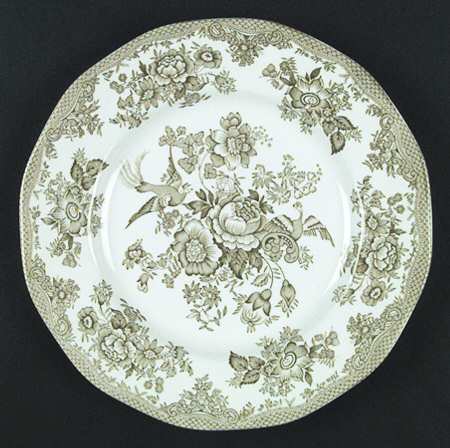 Asiatic Pheasants Green Dinner Plate