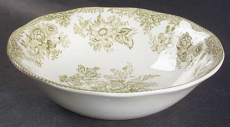Asiatic Pheasants Green Coupe Cereal Bowl
