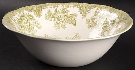 Asiatic Pheasants Green 8" Round Vegetable Bowl