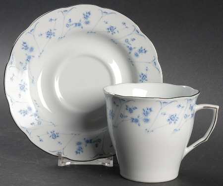 Blue Dawn Flat Cup & Saucer Set