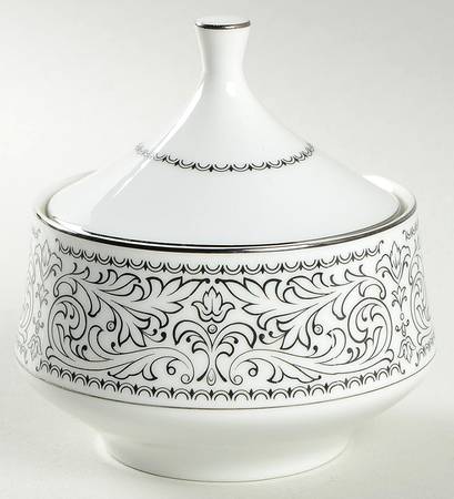 London Terrace (Platinum) Sugar Bowl & Lid