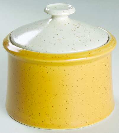 Orange Sugar Bowl & Lid