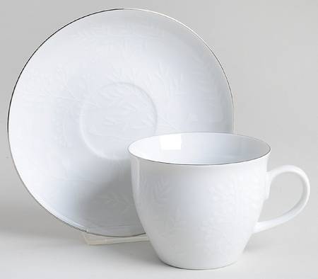 Snow Fern Flat Cup & Saucer Set