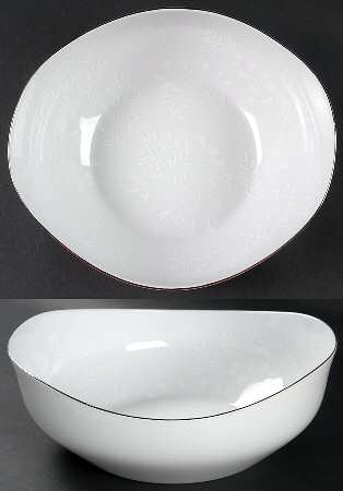Snow Fern 8" Round Vegetable Bowl