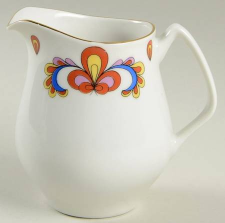 Farmer's Rose (Rim, Gold Trim) Creamer