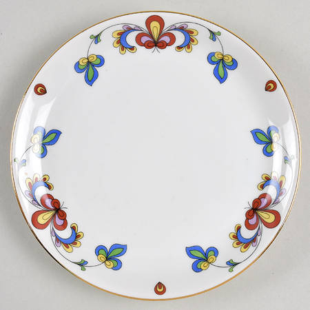 Farmer's Rose (Rim, Gold Trim) Accent Bread & Butter Plate