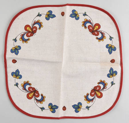 Farmer's Rose (Rim, Gold Trim) Cloth Placemat