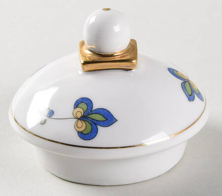 Farmer's Rose (Rim, Gold Trim) Lid for Coffee Pot
