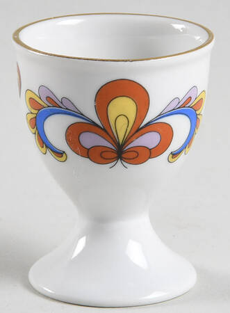 Farmer's Rose (Rim, Gold Trim) Single Egg Cup