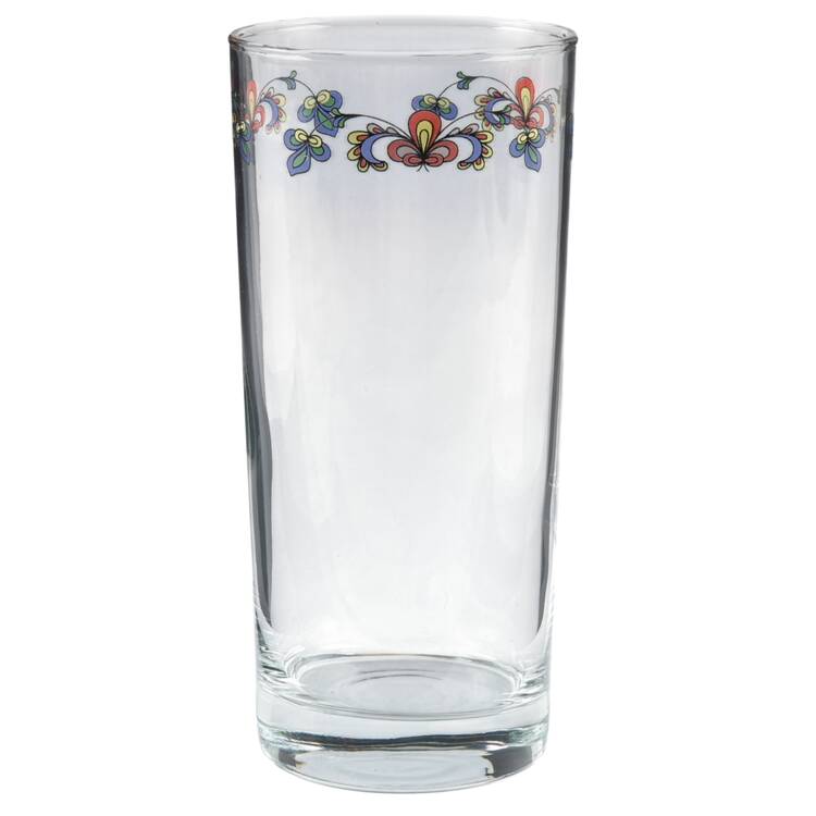 Farmer's Rose (Rim, Gold Trim) Glassware Flat Tumbler