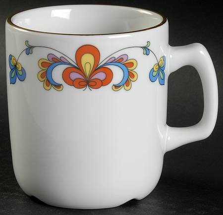Farmer's Rose (Rim, Gold Trim) Mug