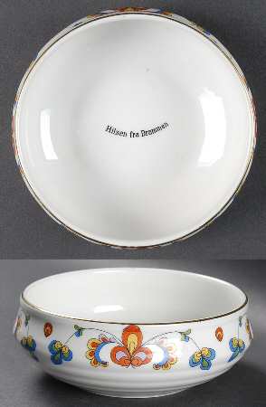 Farmer's Rose (Rim, Gold Trim) Open Candy Dish