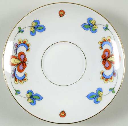 Farmer's Rose (Rim, Gold Trim) Saucer