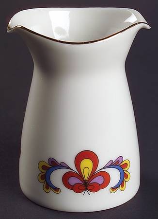 Farmer's Rose (Rim, Gold Trim) Creamer