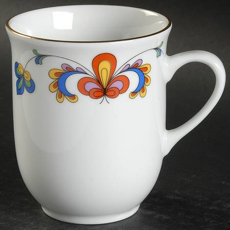 Farmer's Rose (Rim, Gold Trim) Mug