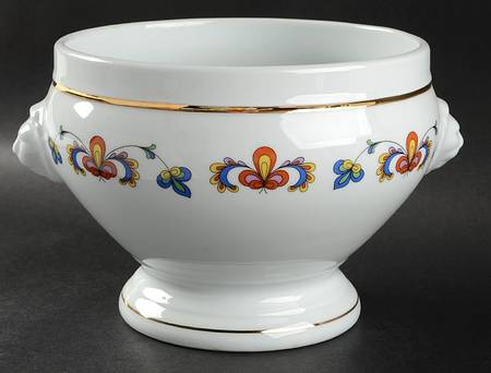 Farmer's Rose (Rim, Gold Trim) Tureen No Lid