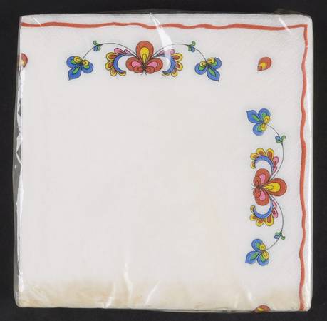 Farmer's Rose (Rim, Gold Trim) Package of Paper Luncheon Napkins