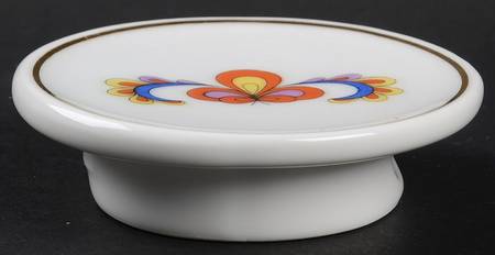 Farmer's Rose (Rim, Gold Trim) Lid for Individual Bowl