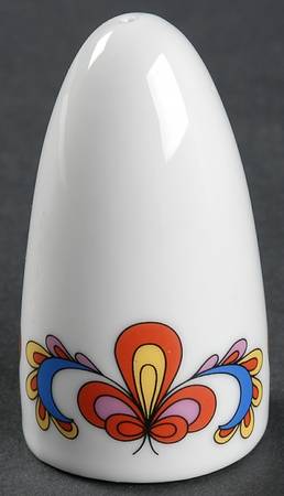 Farmer's Rose (Rim, Gold Trim) Pepper Shaker