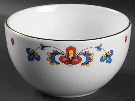 Farmer's Rose (Rim, Gold Trim) Coupe Cereal Bowl