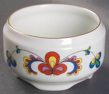 Farmer's Rose (Rim, Gold Trim) Mini Open Sugar Bowl