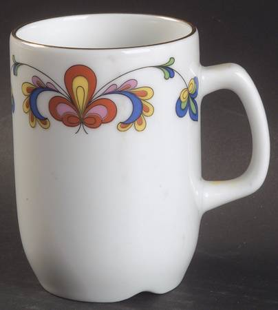 Farmer's Rose (Rim, Gold Trim) Mug