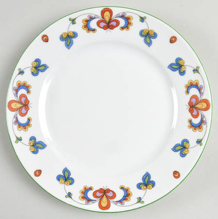 Farmer's Rose (Green Trim) Salad Plate