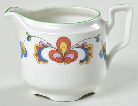 Farmer's Rose (Green Trim) Mini Creamer
