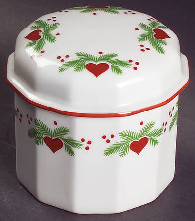 Hearts & Pines (Multisided) Sugar Bowl & Lid by Porsgrund