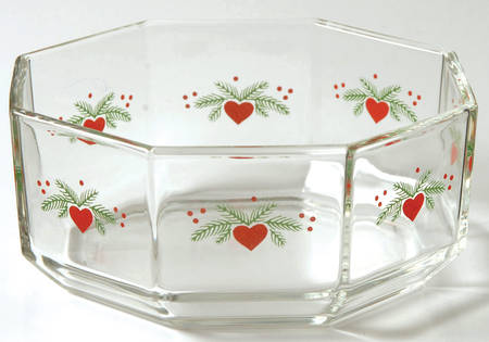 Hearts & Pines (Multisided) Glassware Fruit Bowl by Porsgrund