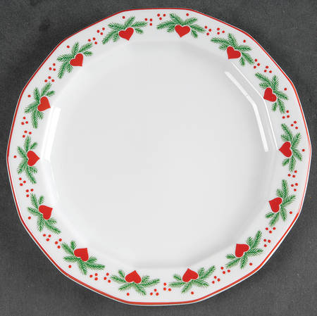 Hearts & Pines (Multisided) Bread & Butter Plate by Porsgrund