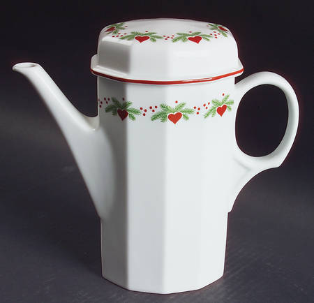 Hearts & Pines (Multisided) Oval Coffee Pot & Lid by Porsgrund