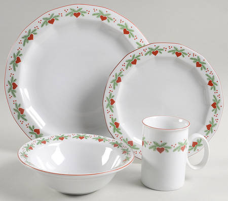 Hearts & Pines (Multisided) 4 Piece Place Setting by Porsgrund