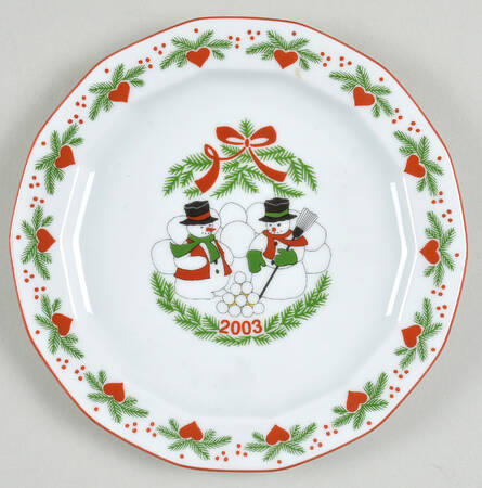 Hearts & Pines (Multisided) 2003 Collector Plate by Porsgrund