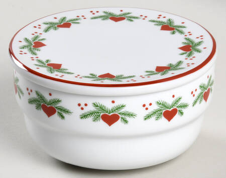 Hearts & Pines (Multisided) Individual Bowl & Lid