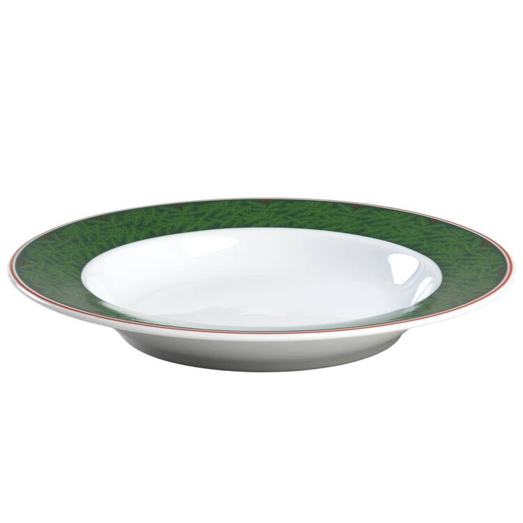 Hearts & Pines (Multisided) Large Rim Soup Bowl by Porsgrund