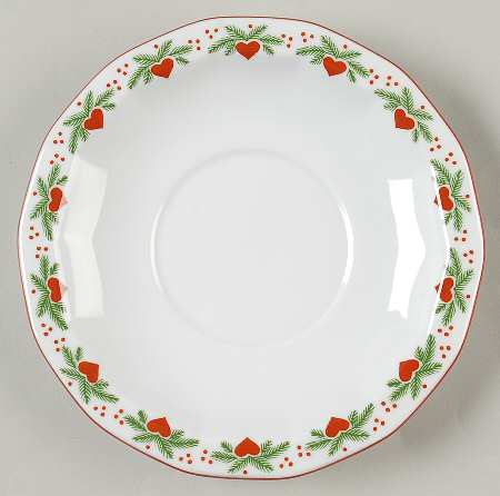 Hearts & Pines (Multisided) Saucer for Flat Cup
