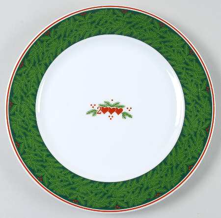 Hearts & Pines (Multisided) Accent Luncheon Plate by Porsgrund