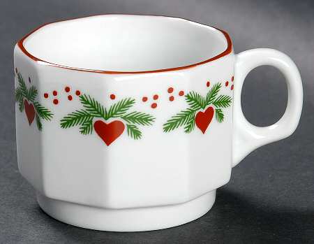 Hearts & Pines (Multisided) Flat Demitasse Cup