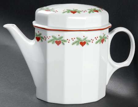 Hearts & Pines (Multisided) Teapot & Lid