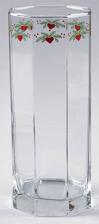 Hearts & Pines (Multisided) 8" Glassware Vase by Porsgrund
