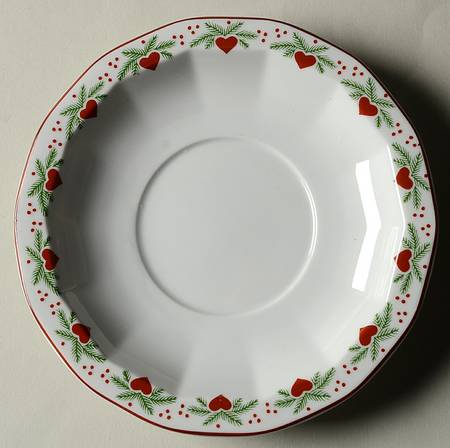 Hearts & Pines (Multisided) Saucer for Flat Cup by Porsgrund