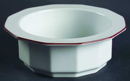 Octavia Red Rim Cereal Bowl
