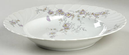 Pansy Large Rim Soup Bowl