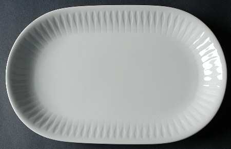 Spire White 12" Oval Serving Platter