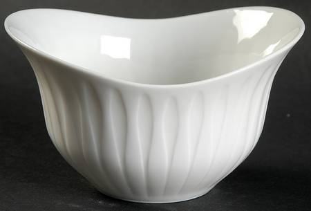 Spire White Open Sugar Bowl