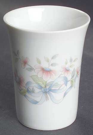 Princess Heritage Floral Ribbon China Bathroom Tumbler by Princess House